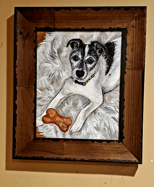 Commissioned Dog Portrait of a Jack Russell Terrier - Bogey