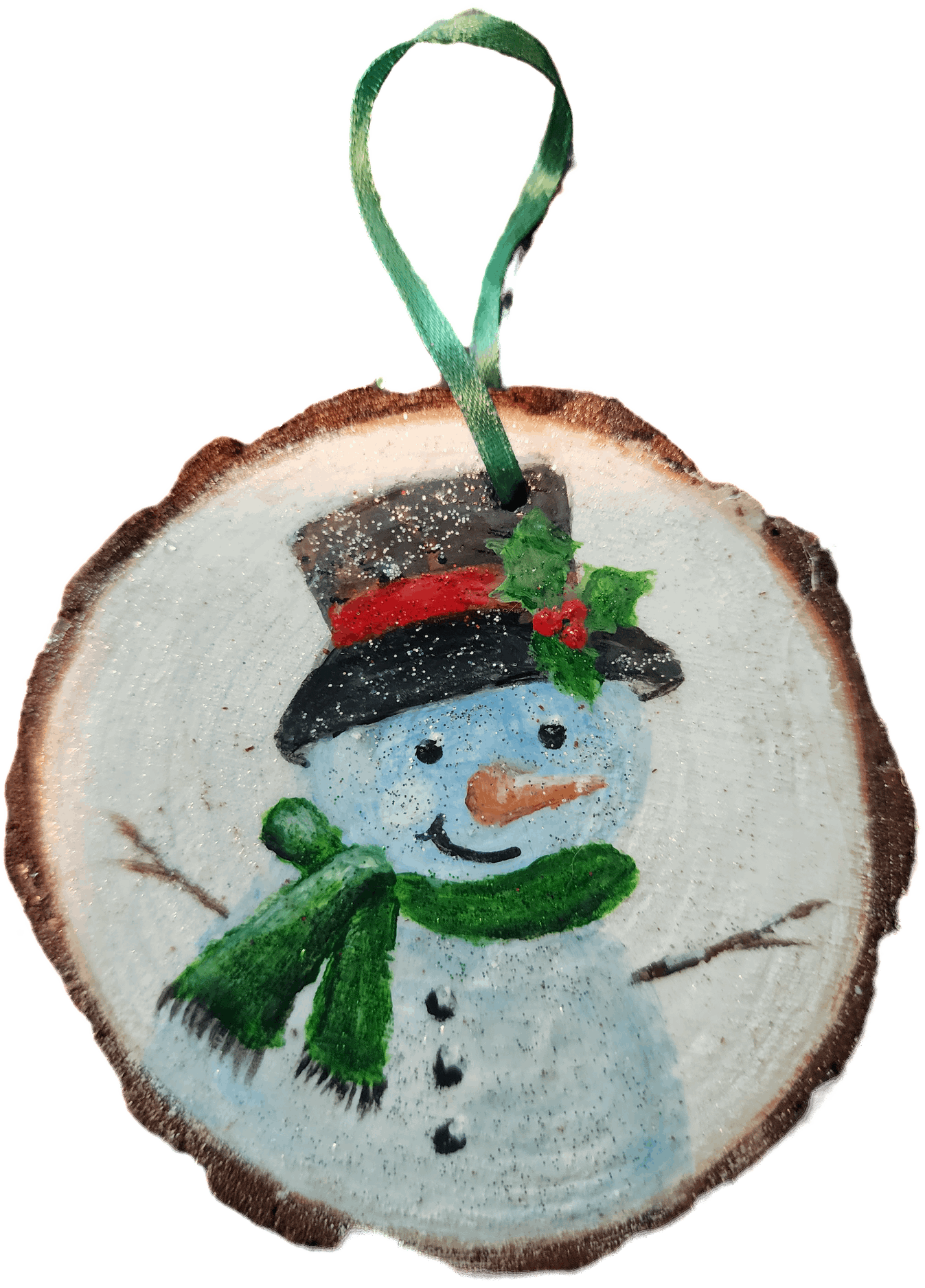 Hand Painted Wood Slice Ornaments