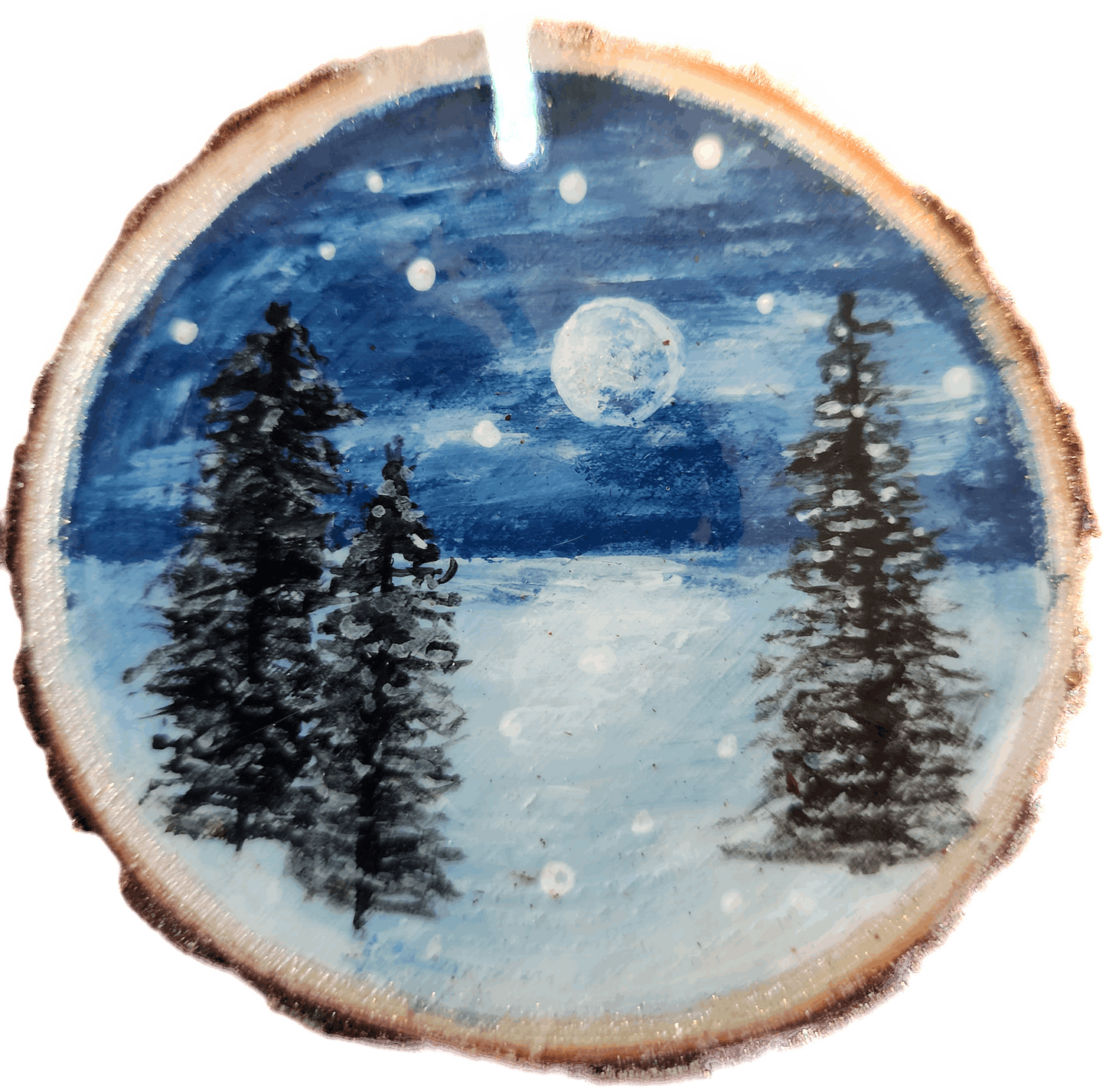 Hand Painted Wood Slice Ornaments