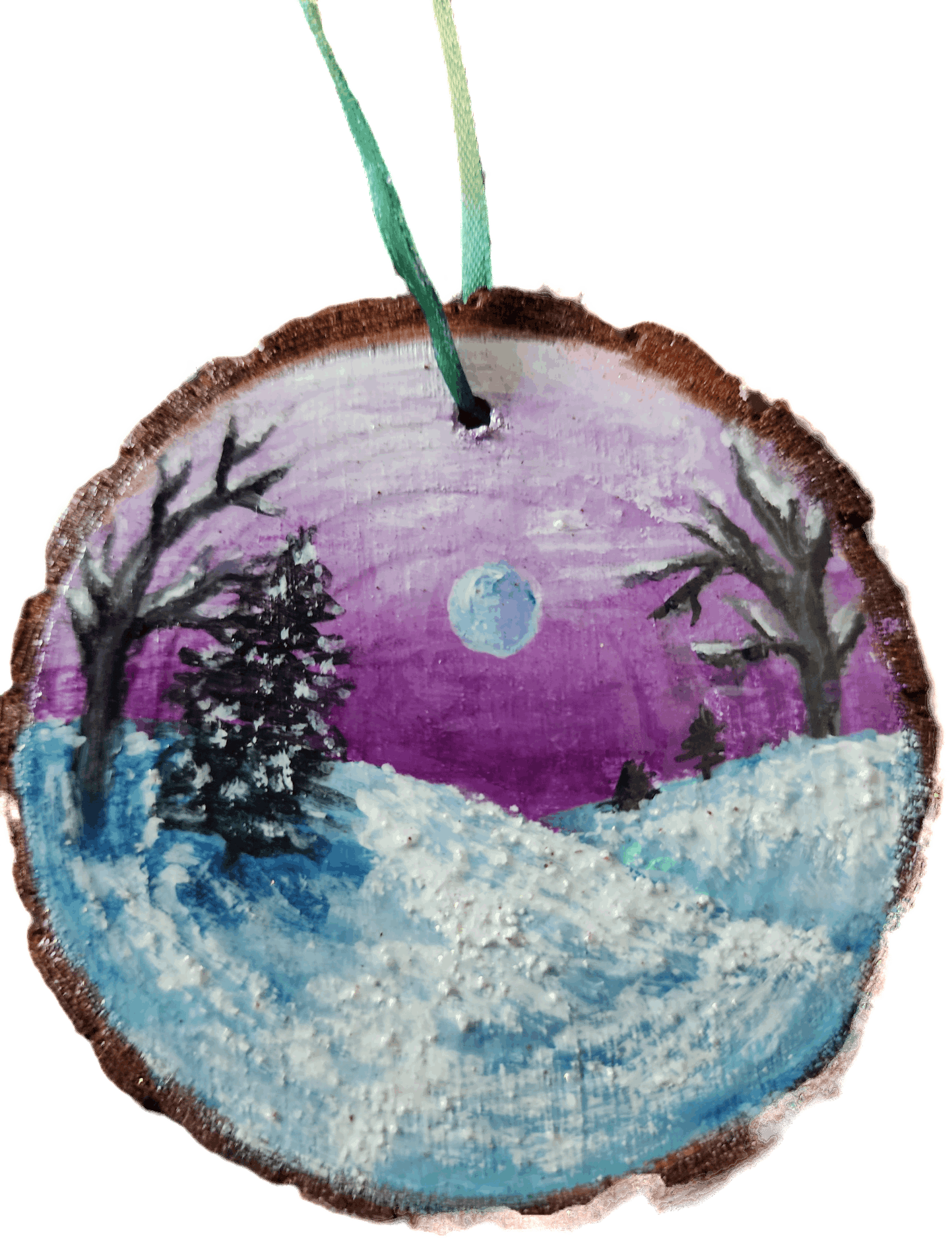 Hand Painted Wood Slice Ornaments