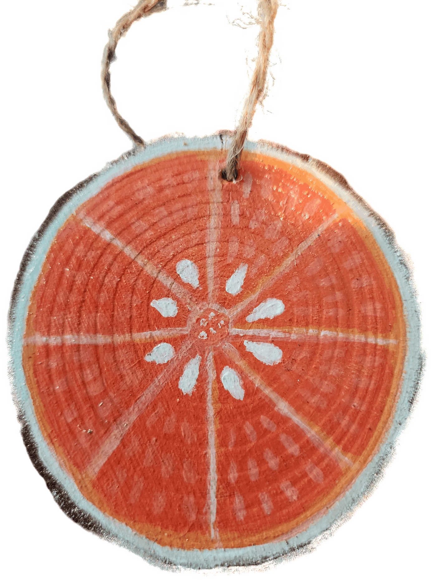 Hand Painted Wood Slice Ornaments