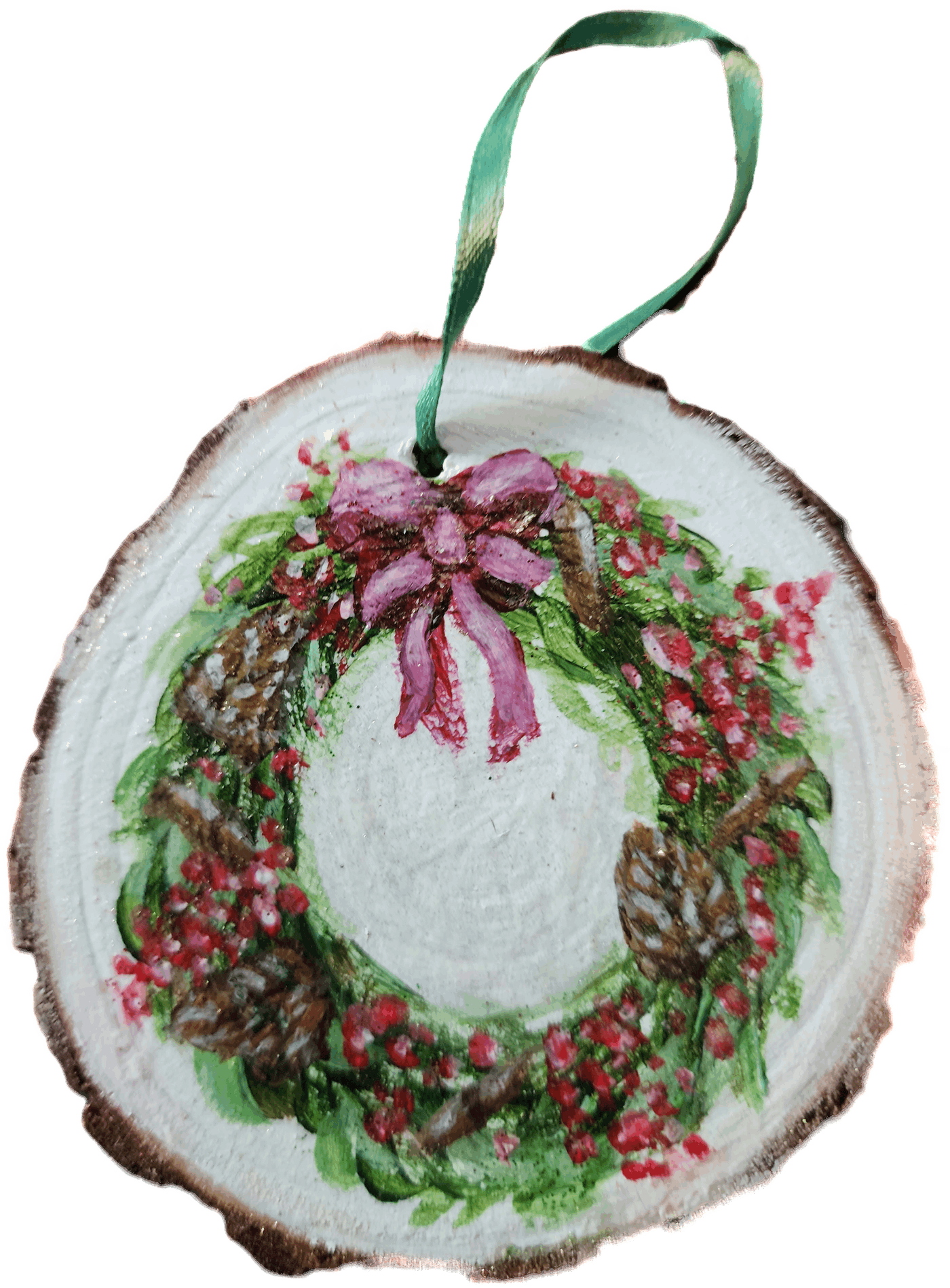 Hand Painted Wood Slice Ornaments