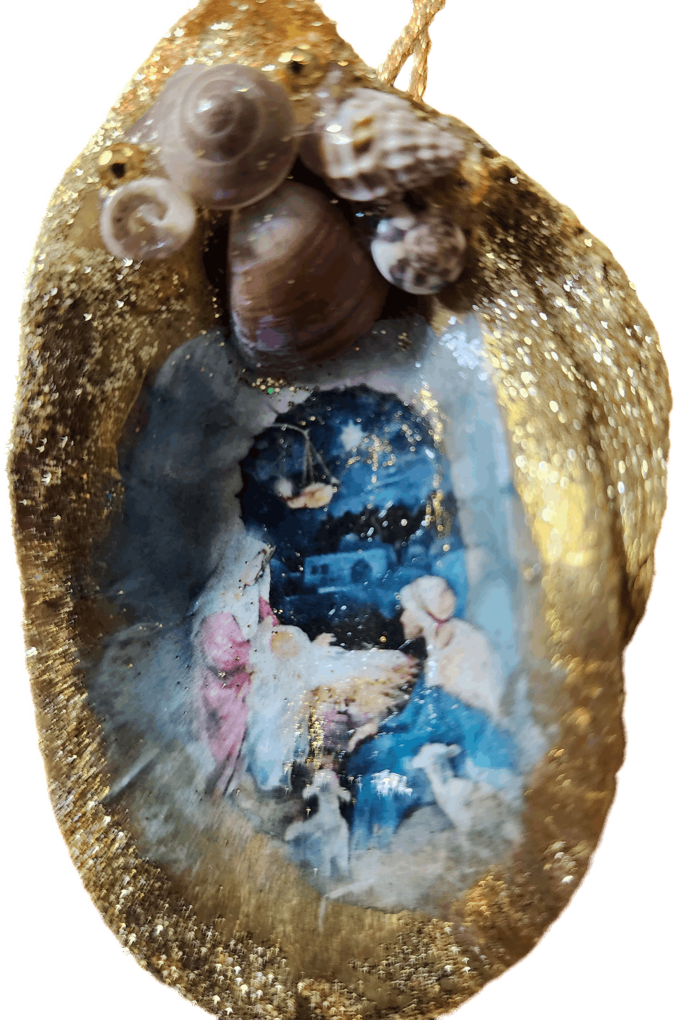 The birth of Baby Jesus ornament