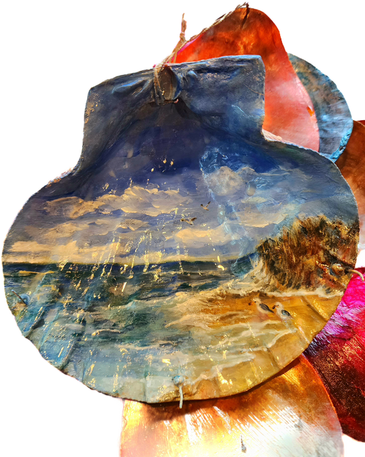 Hand Painted Beach scene Wind Chime