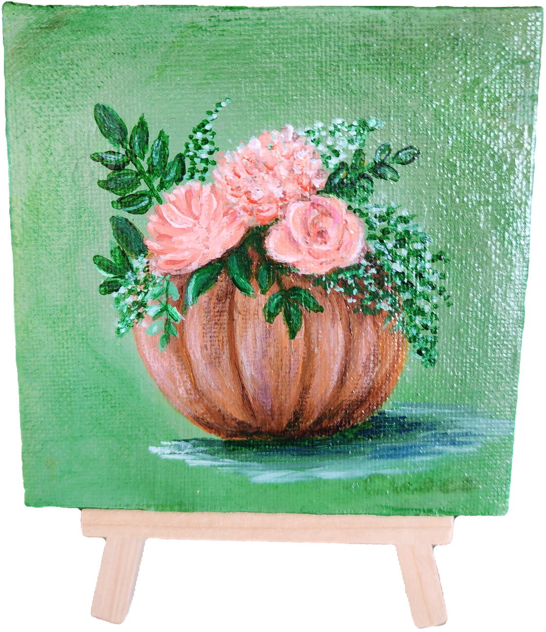 Mini Painting Pumpkin Floral