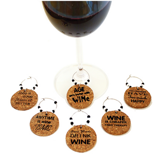 Cork Wine Glass Charms