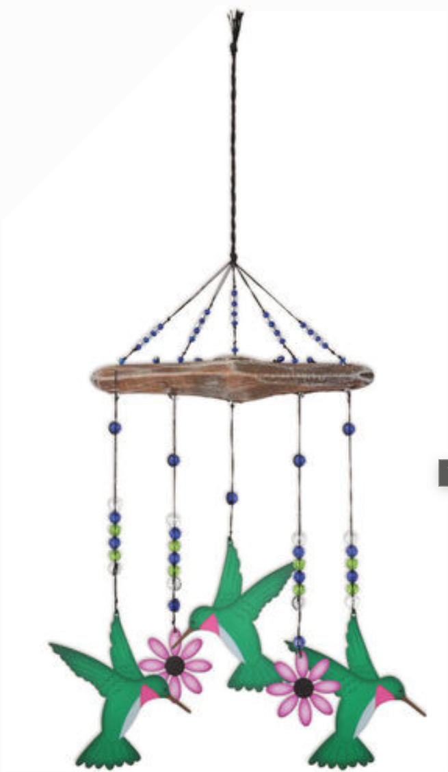 Green Hummingbird Garden Wind Chime
