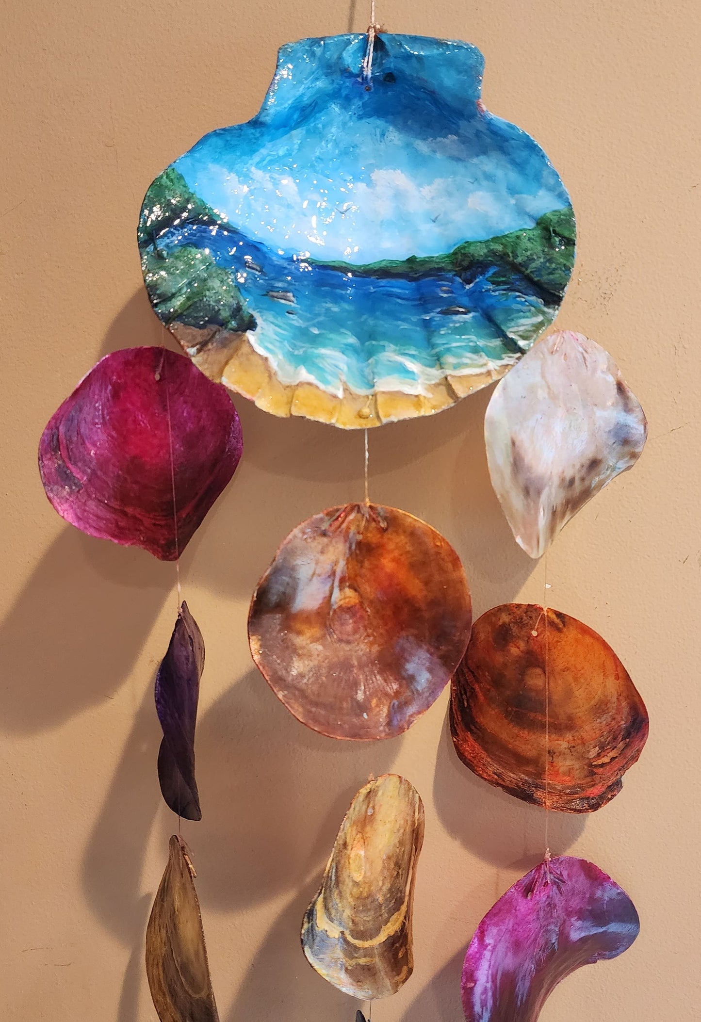 Hand painted Ocean Scene Wind Chime - SOLD