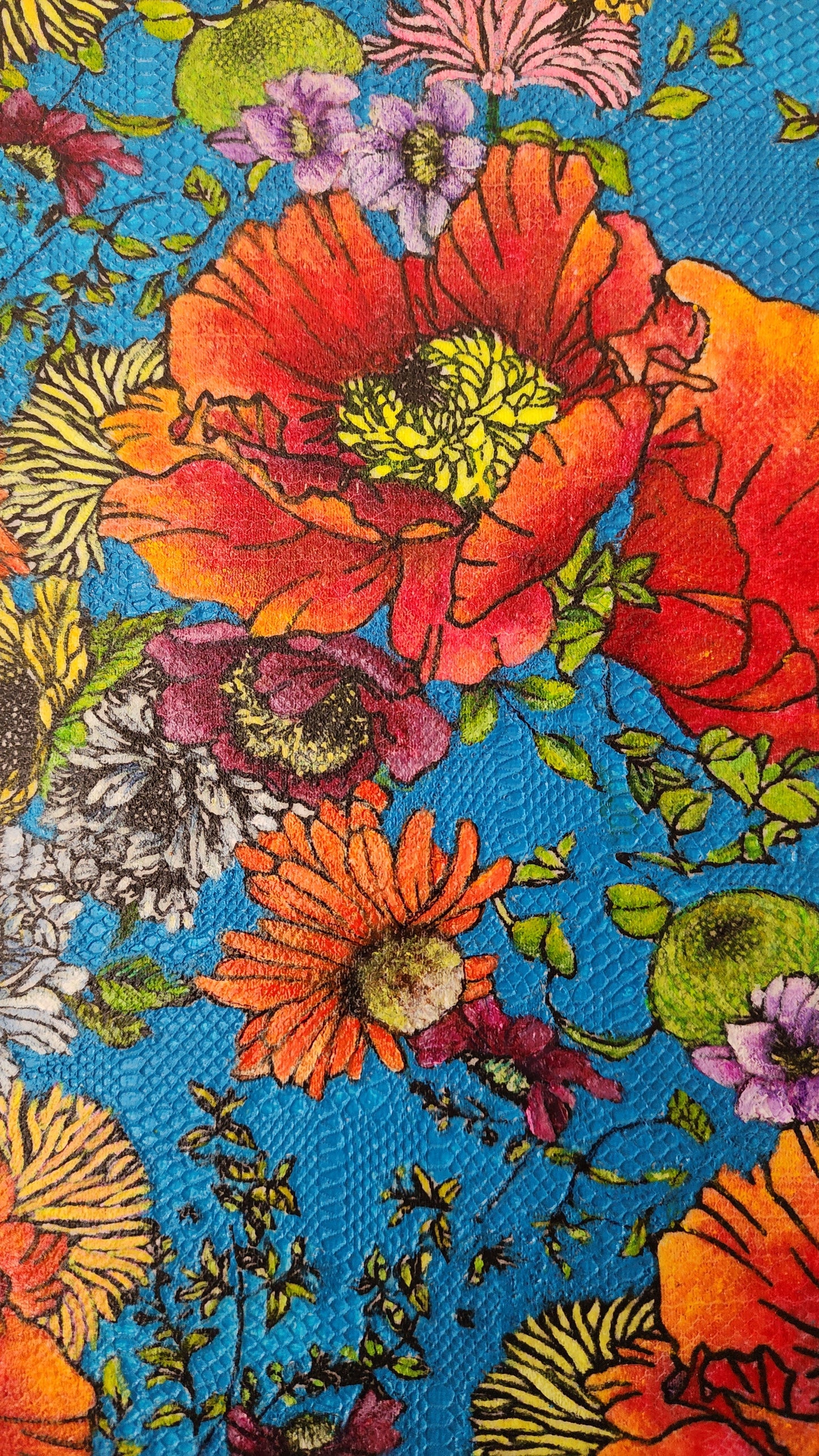 Petal Waltz - Acrylic on Lace