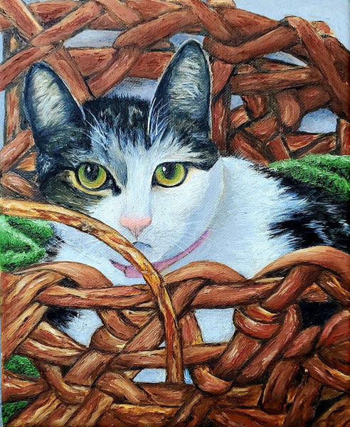 Commissioned Portrait of Lulu the Cat - RIP