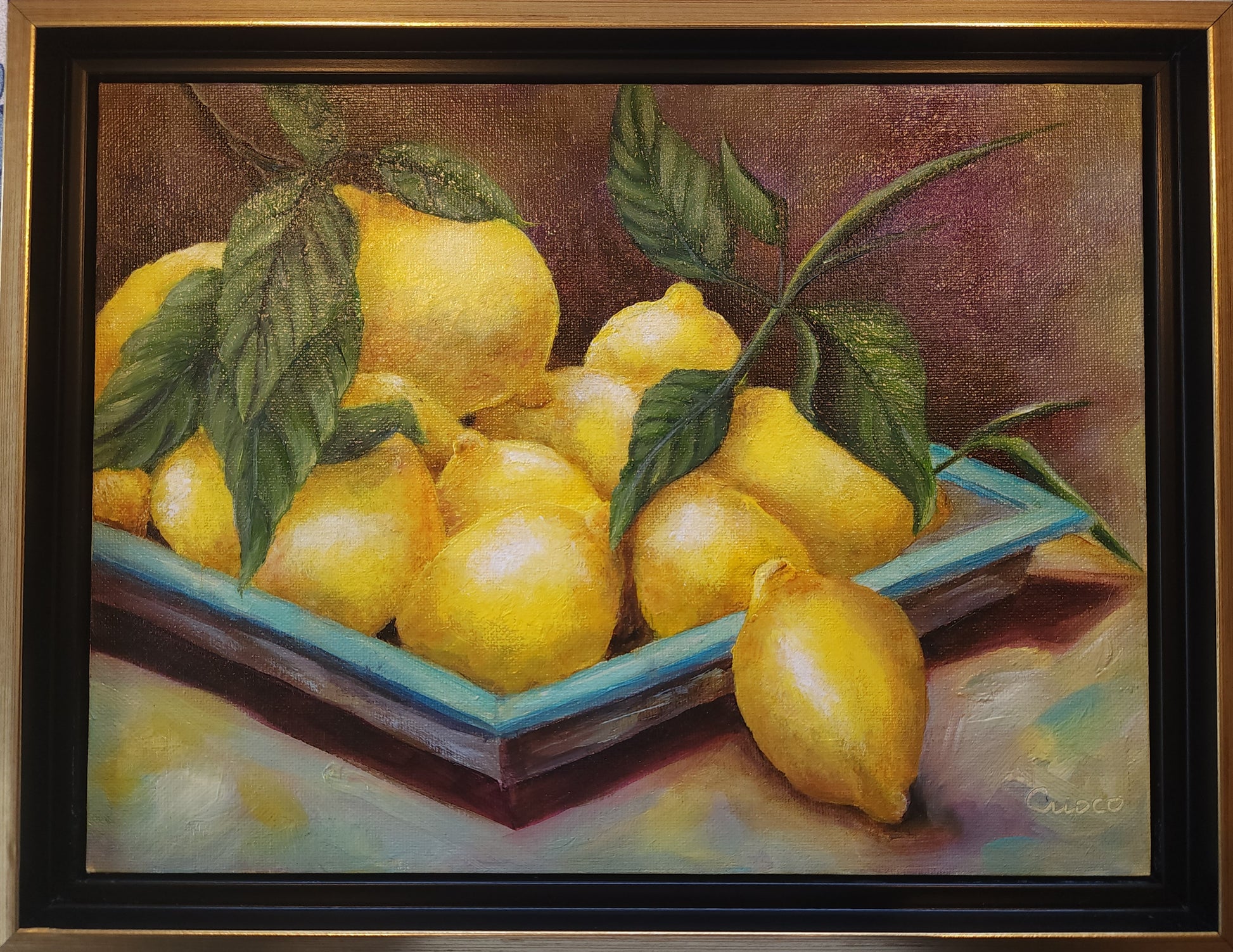 lemons, lemon painting