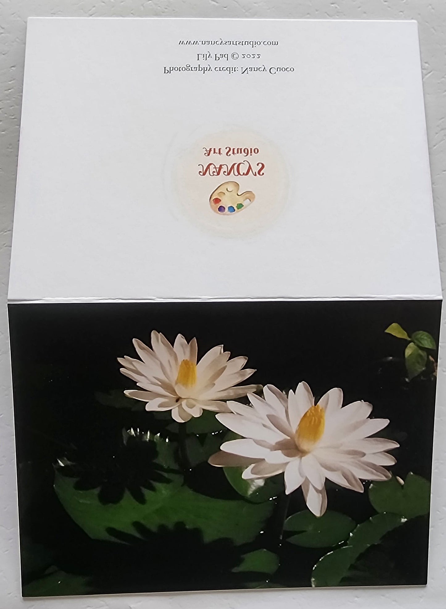 Water Lily Folded Tent Card