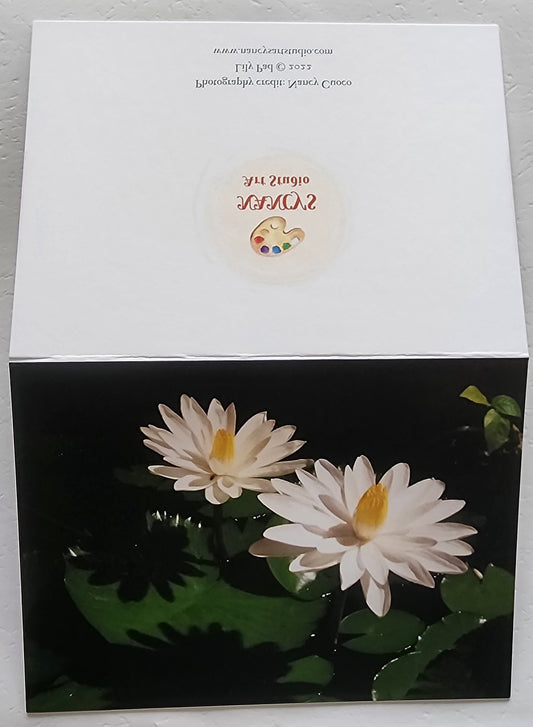 Water Lily Folded Tent Card