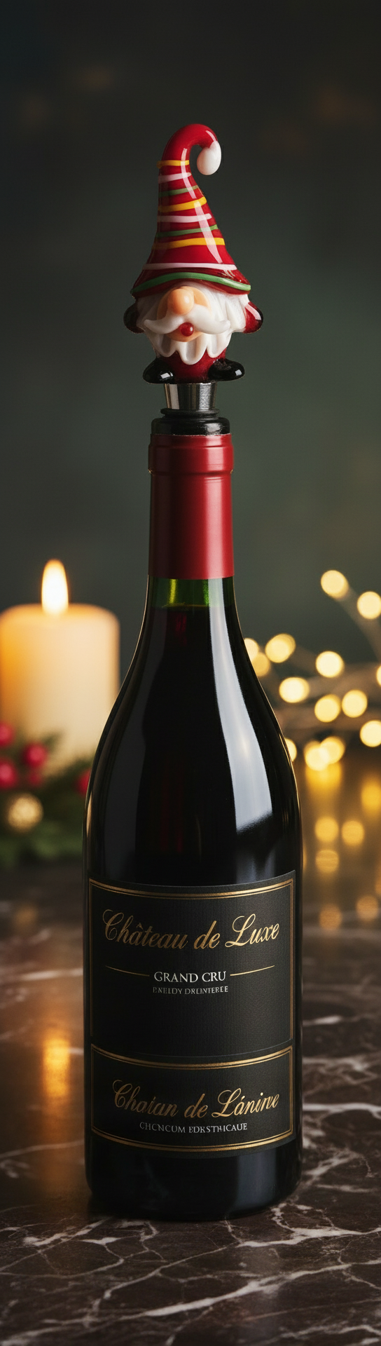 Red Gnome Bottle Stopper