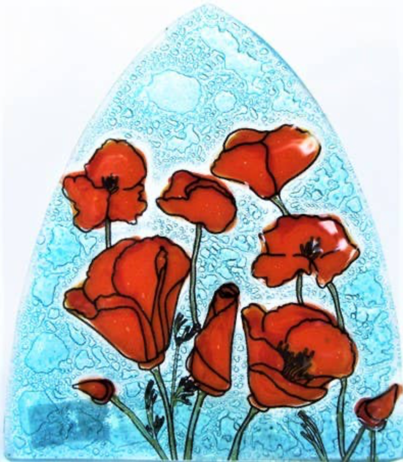 Red Poppy Field Night Light