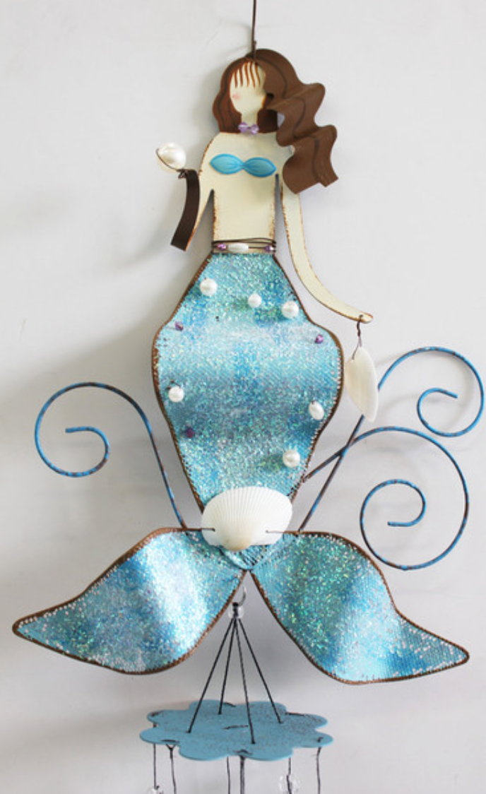 Metal Mermaid Wind Chime