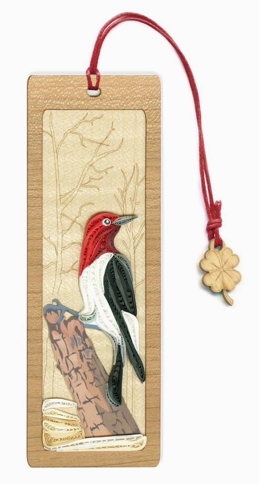 Quilled Woodpecker Bookmark