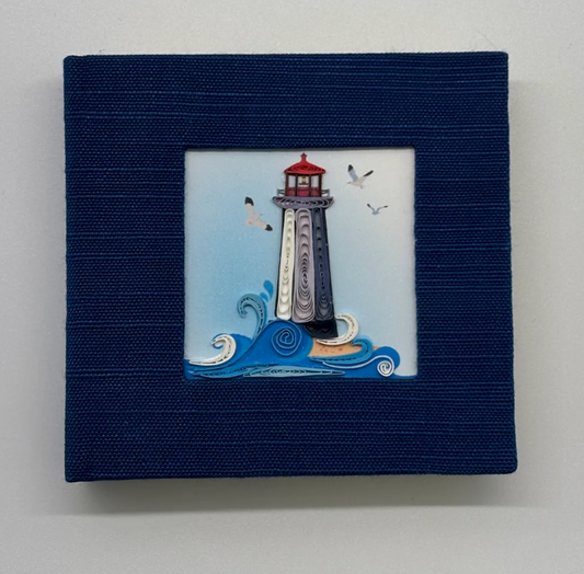 Hand Quilled Lighthouse Sticky Note Cover