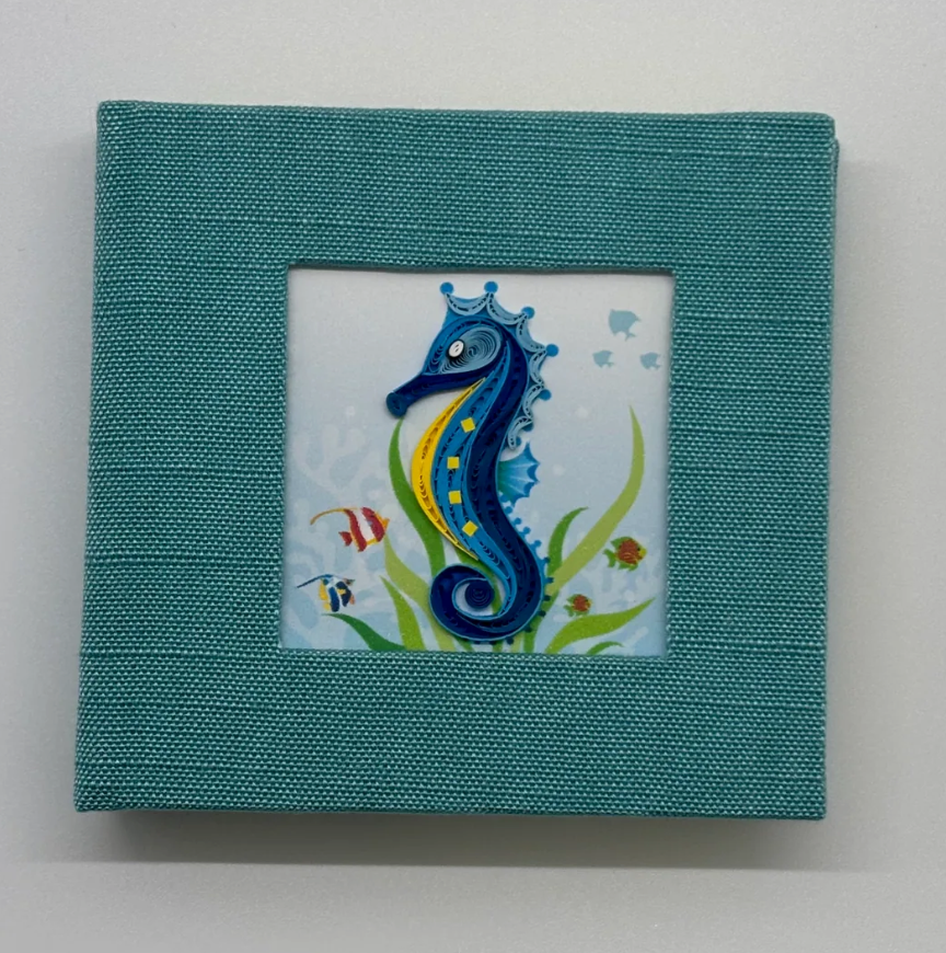 Quilled Seahorse Sticky Note Cover