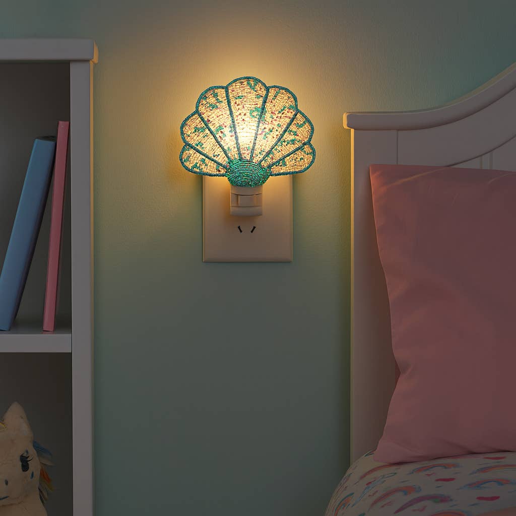 Beaded Seashell Night Light