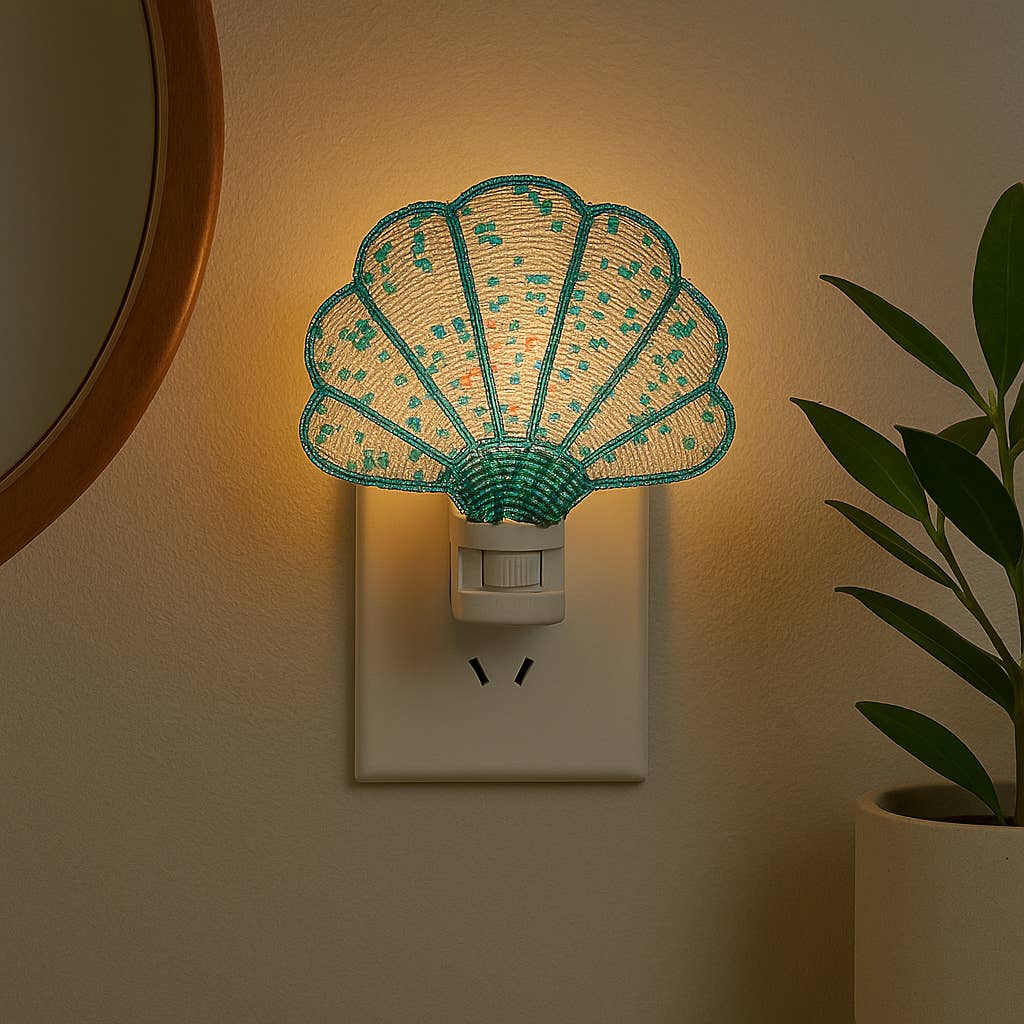 Beaded Seashell Night Light