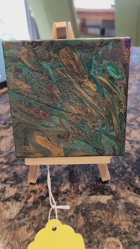 Mini 4x4 acrylic paintings