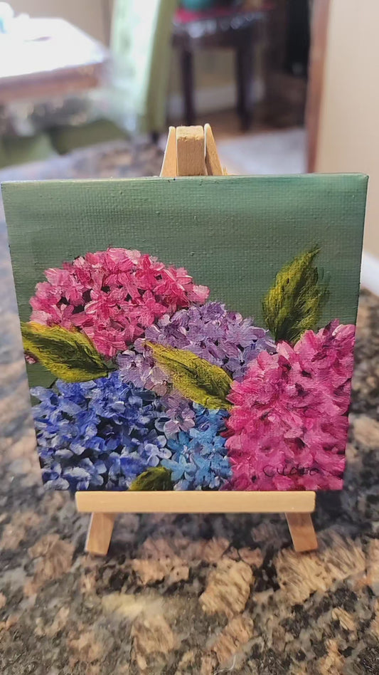 Mini 4x4 acrylic paintings