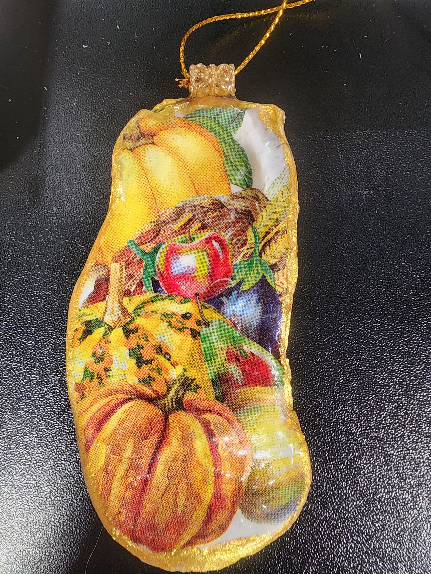 Pumpkin embelished with Shells Ornament