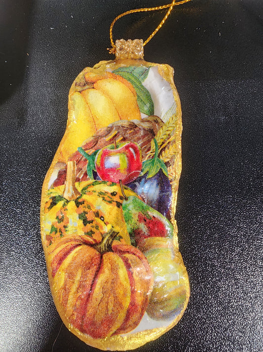 Pumpkin embelished with Shells Ornament