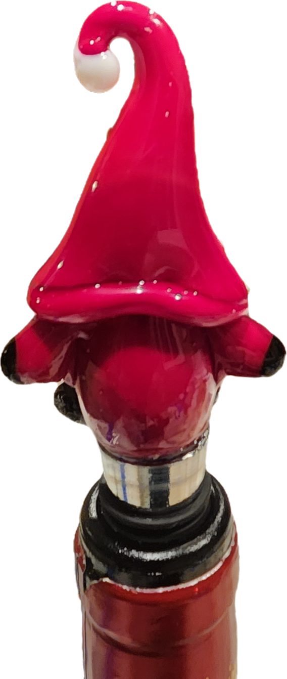 Red Gnome Bottle Stopper