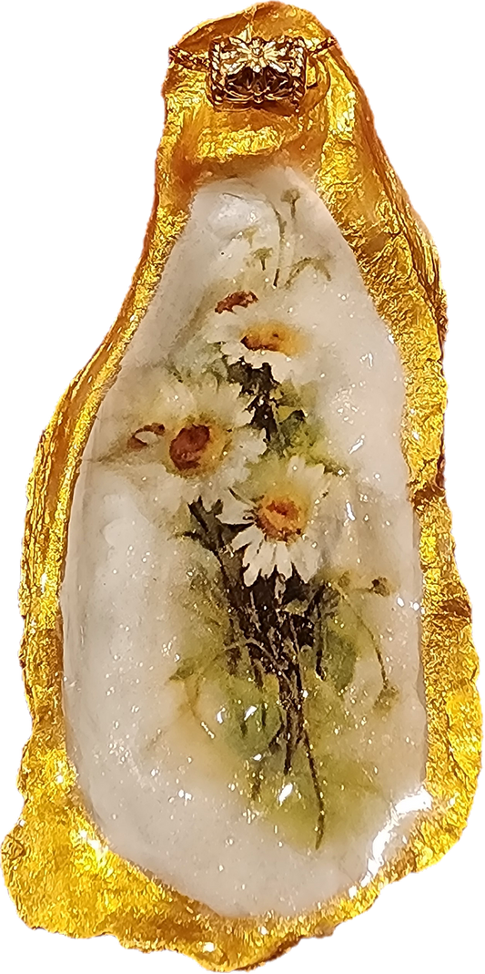 Daisy Patch Oyster Shell Ornament