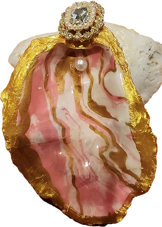Pink, white & Gold Ornament
