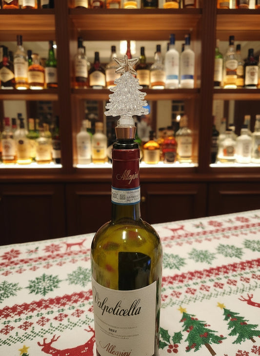 Glass Christmas Tree Bottle Stopper