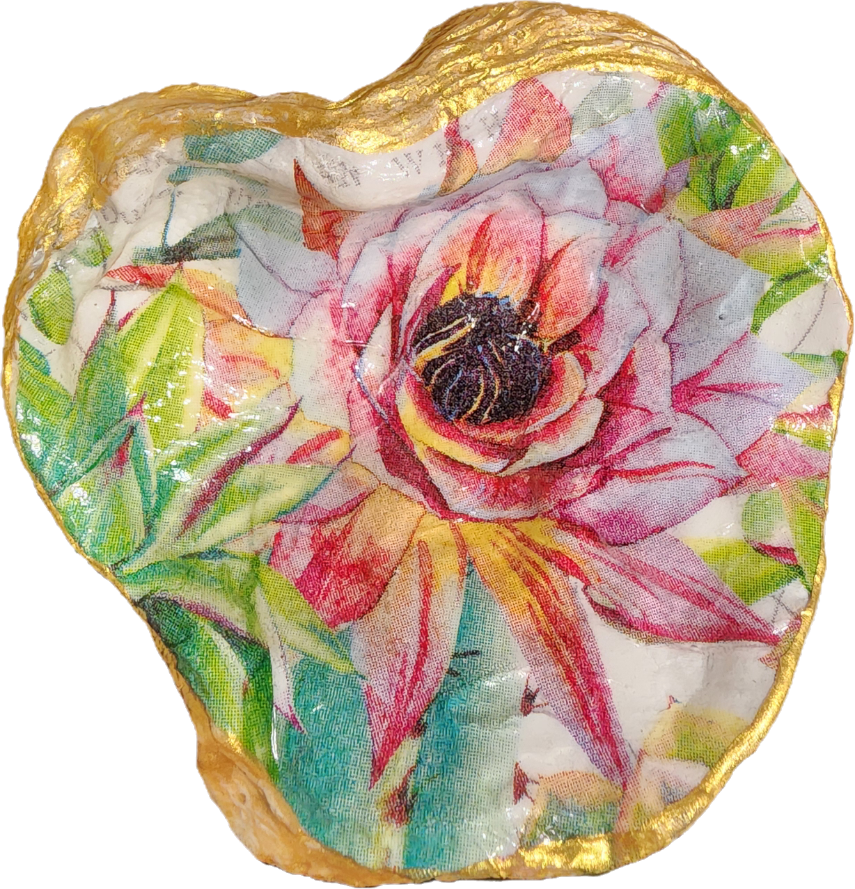 Floral Oyster Trinket Dish