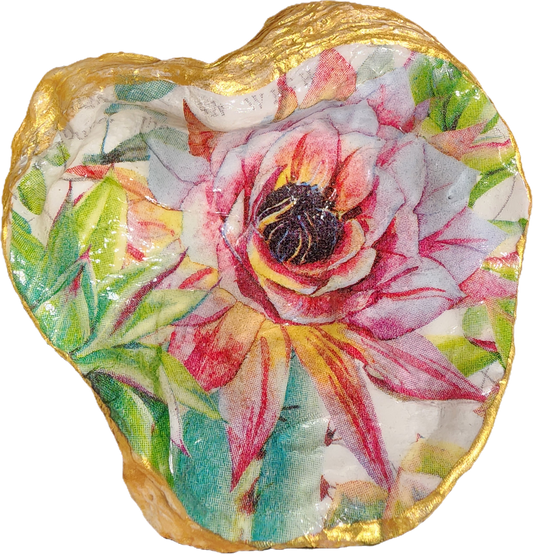 Floral Oyster Trinket Dish