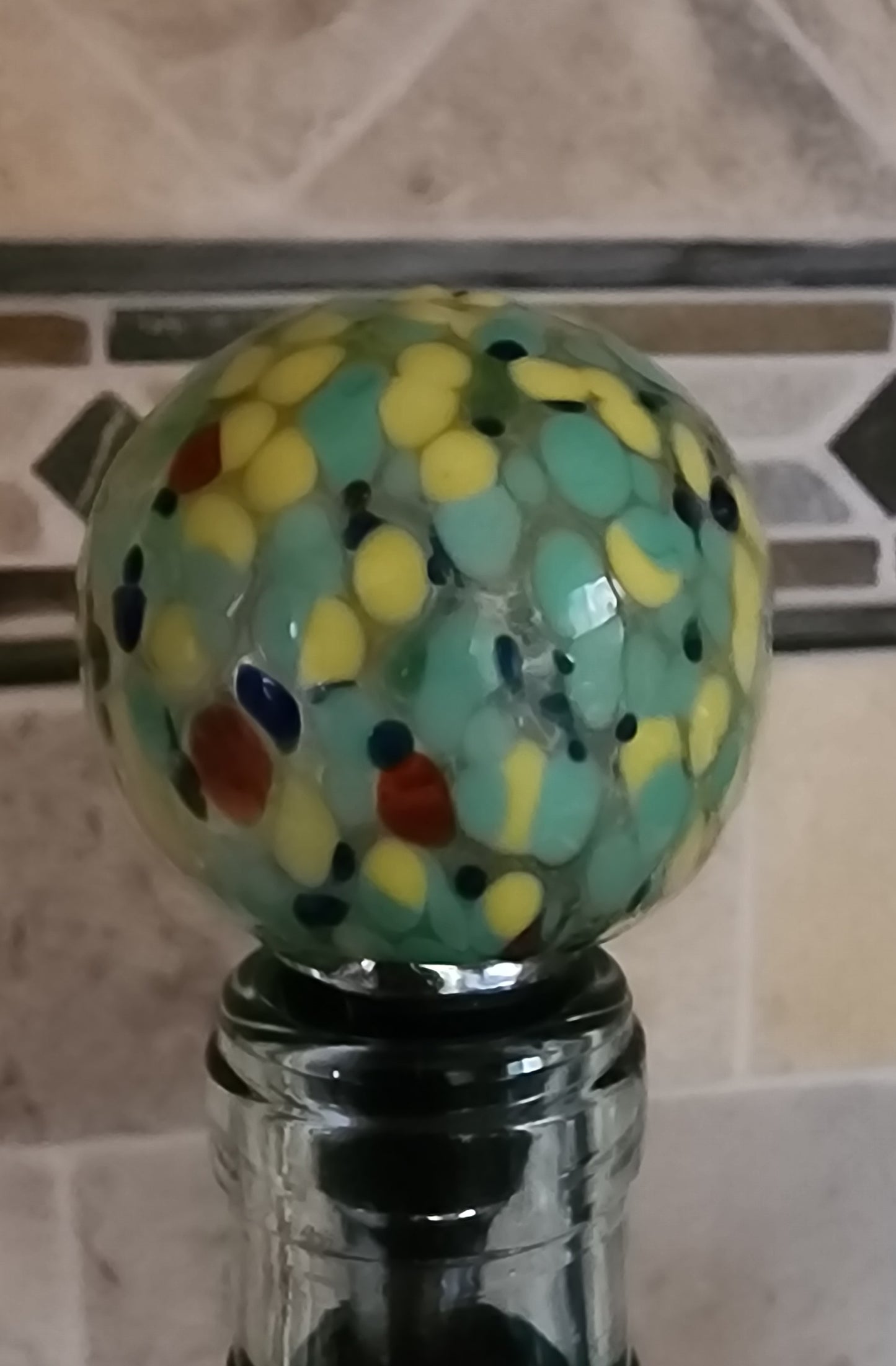 Glass Orb Wine Bottle Stoppers