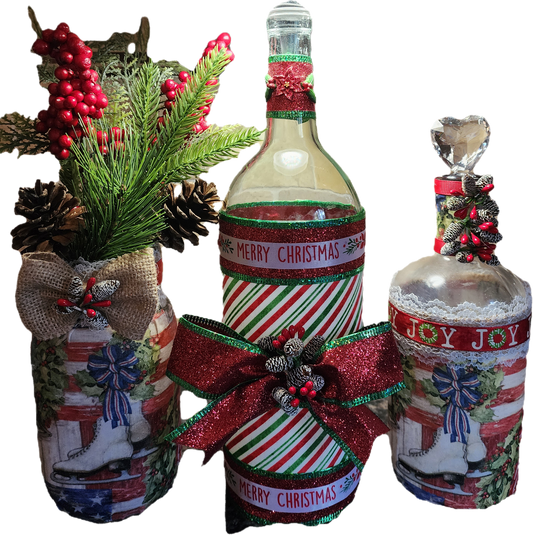 Merry Christmas Bottle Lamp