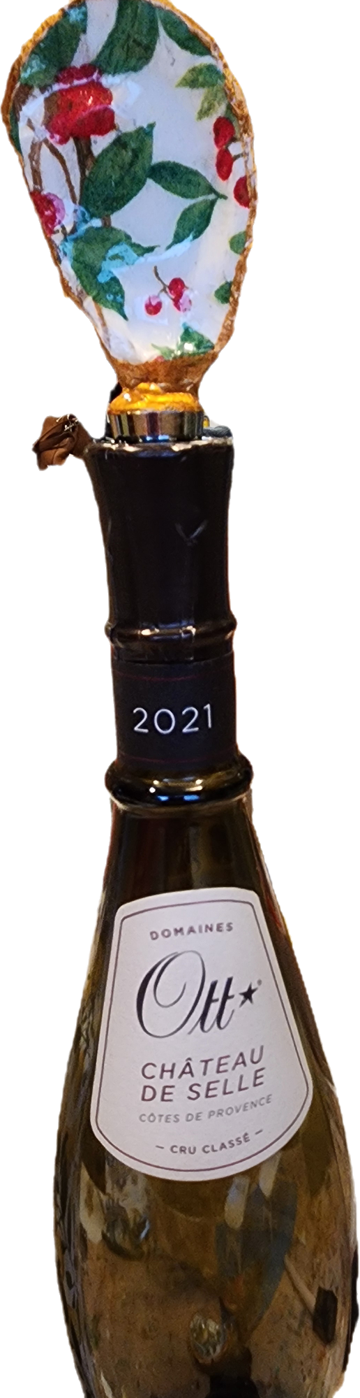 Christmas Holly Wine Topper