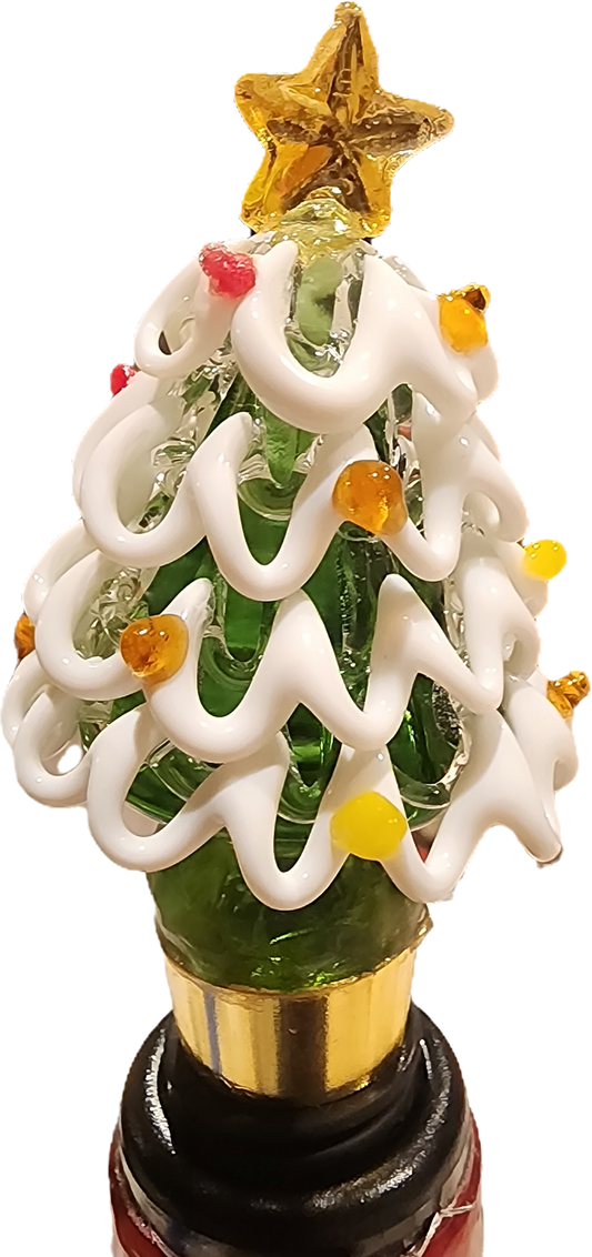 Colorful Christmas Tree Glass Wine Bottle Stopper