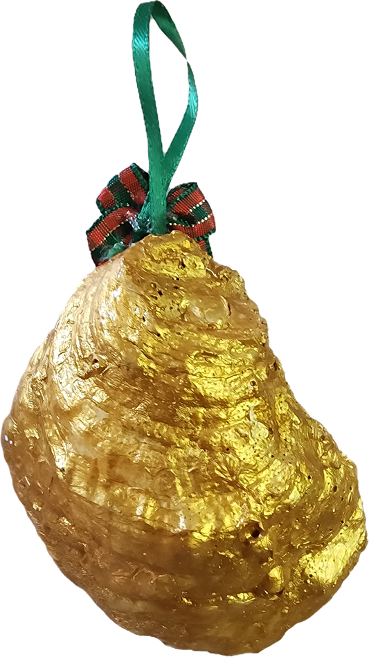 Santa Oyster Shell Ornament