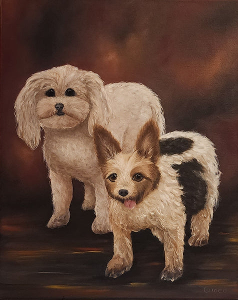 Oil Painting Commission of Remi & Bailey